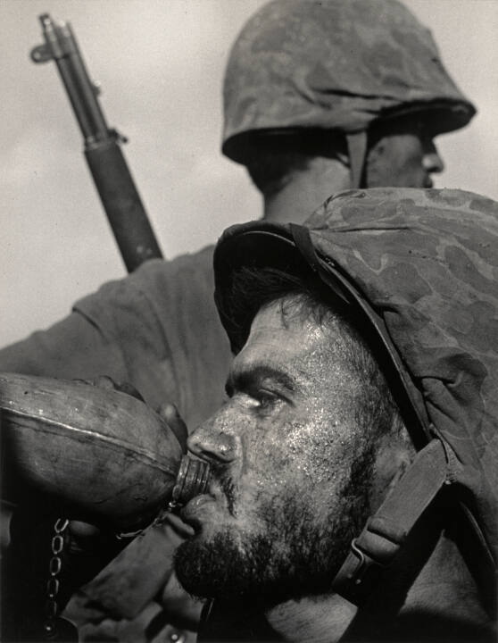 Frontline Soldiers with Canteen