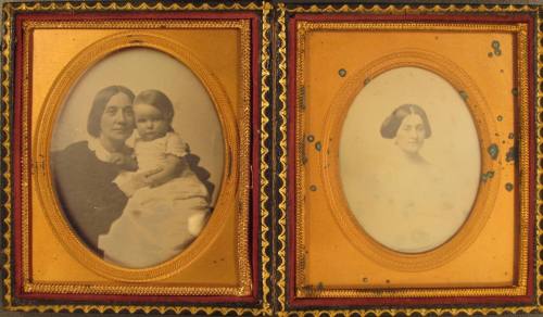 A: Portrait of Mrs.Elizabeth Mann Whipple and daughter  
B: Portrait of Mrs.Elizabeth Mann Whipple