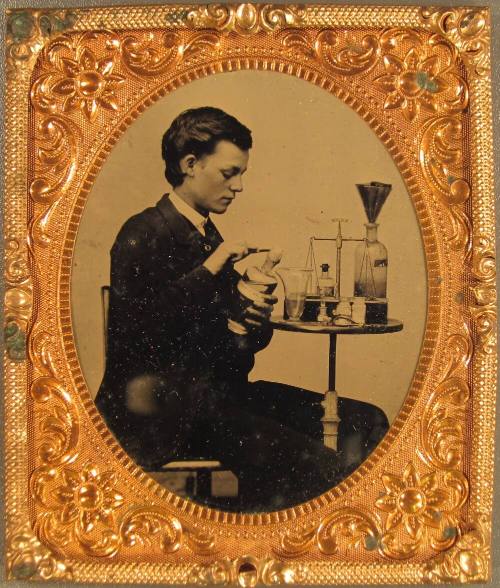 Alvah Beckwith with Photographic Chemicals