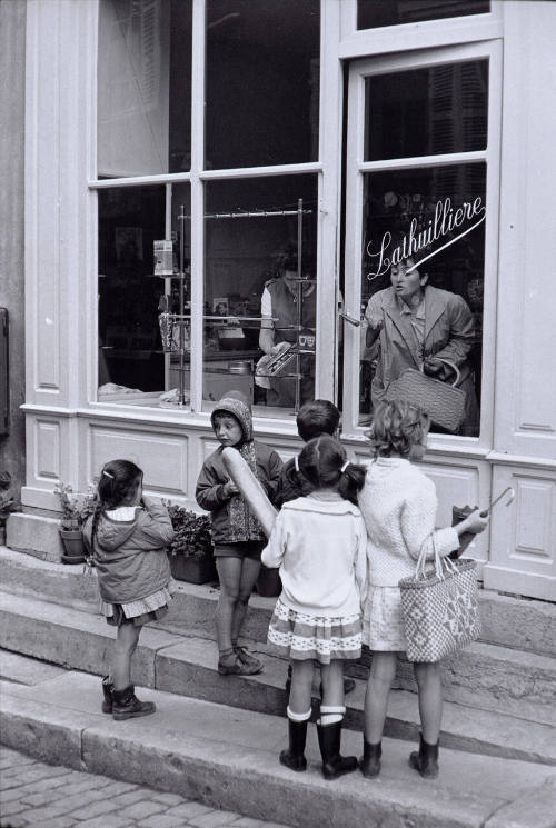 Outside baker's shop, Charolles (Saône-et-Loire)
