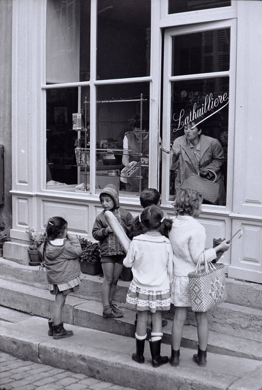 Outside baker's shop, Charolles (Saône-et-Loire)