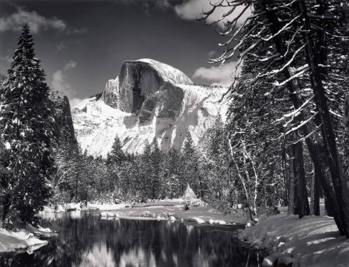 Half Dome, Merced River, Winter, Yosemite