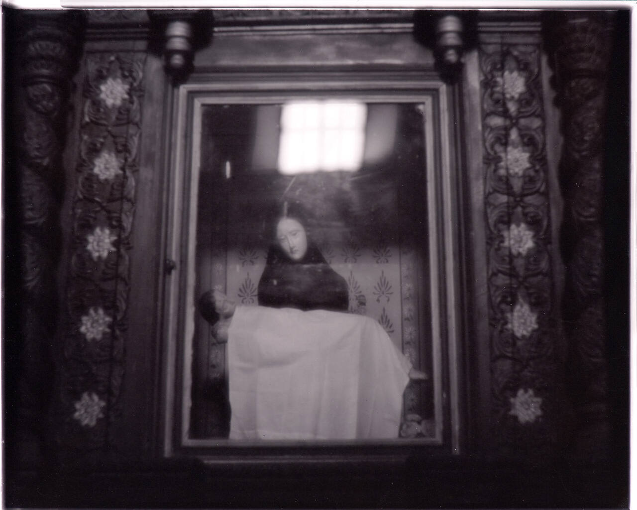 untitled (shadow boxlike vitrine of religious scene)