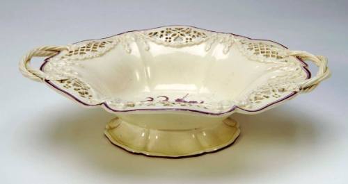 Footed Serving Dish to Leeds Creamware Dessert Service