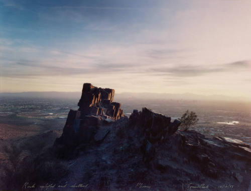 Rock uplifted and shattered, Phoenix, Squaw Peak, 12/18/83
