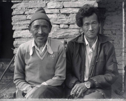 Tsering, Serpa Cook, and Ishi, his Tibetan Friend and Assistant, Ghorapani, Nepal