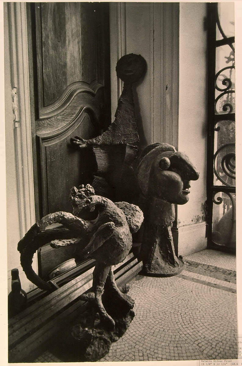 Head of a Woman, and The Cock, Both 1932 in the Front Hallway