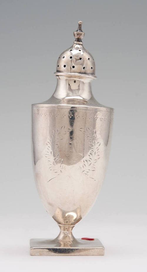 Urn-shaped Salt and Pepper Shaker with Initial "N"