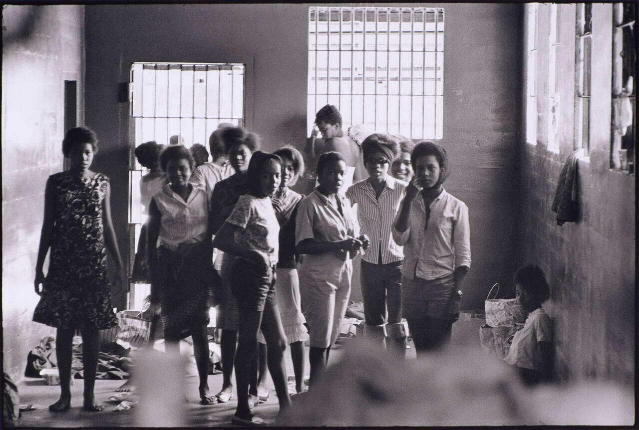 Teenage girls in a stockade outside of Leesburg, Georgia, Washington, D.C., August 28, 1963