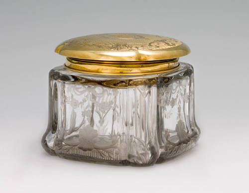 Loose Powder Jar with Cover from Dresser Set