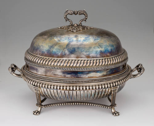 Covered Server with Warmer, Stand, and Tray