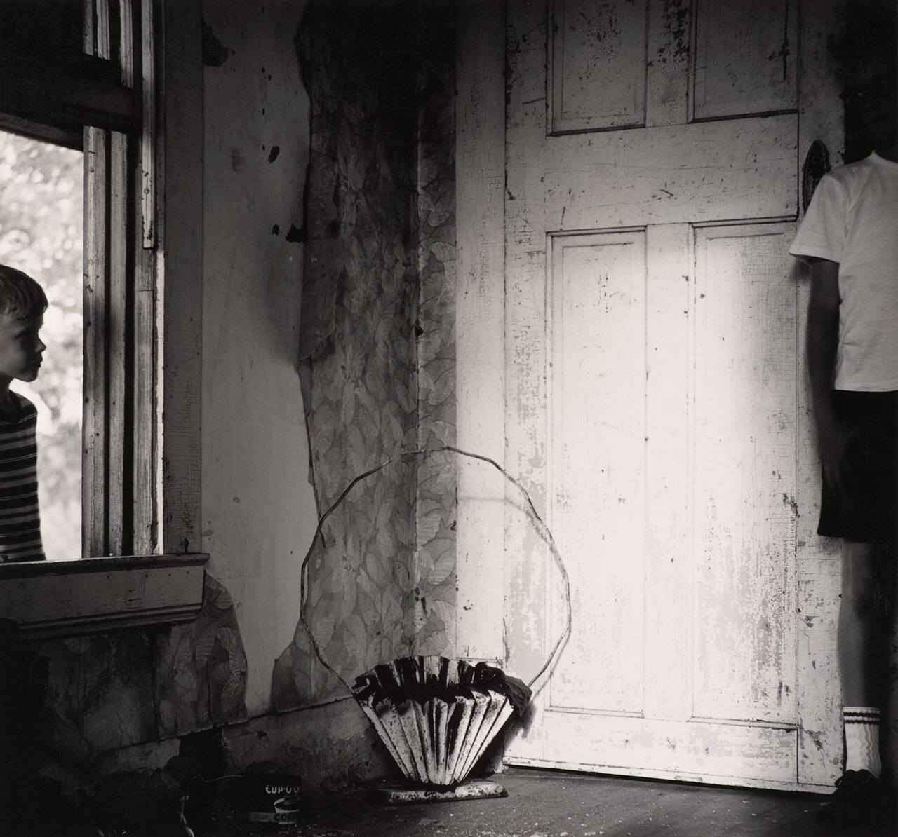 [Two boys and fancy basket]