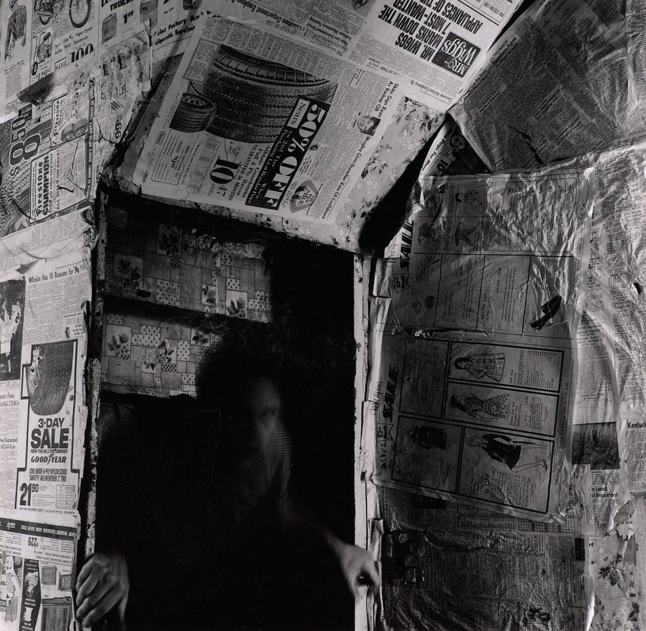 Self-portrait in attic