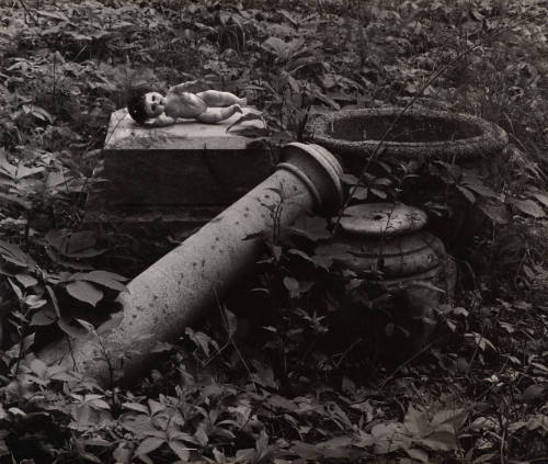 [Doll and objects in grass]