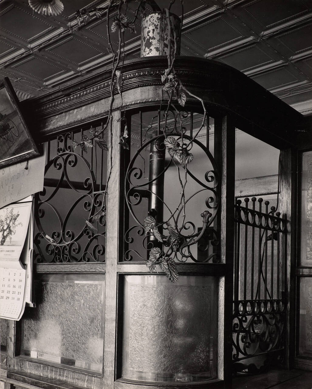 Bank Grill, Back of Eddie Cahow's  Barber Shop, Chapman, Nebraska