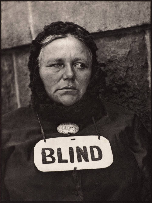 Blind woman, New York