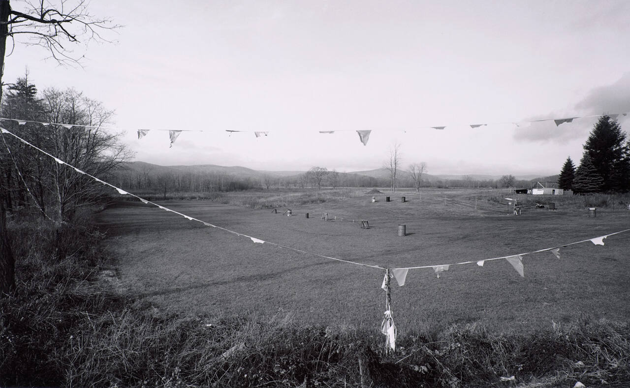 untitled [field with tattered flags]