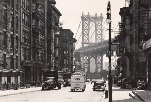 Manhattan Bridge from Madison and Pike Streets, New York