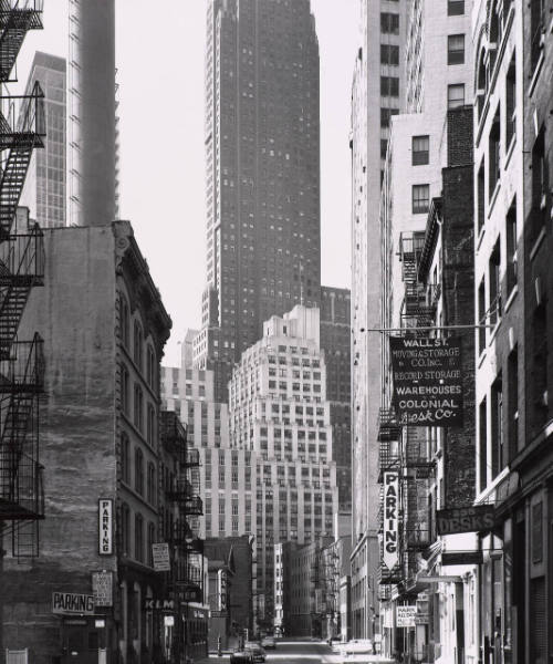 Pearl Street, South from Fulton Street.  Site of the Old Fulton St. Station on t