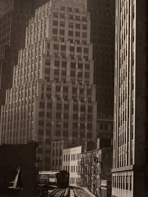 From The Fulton Street El Station, New York