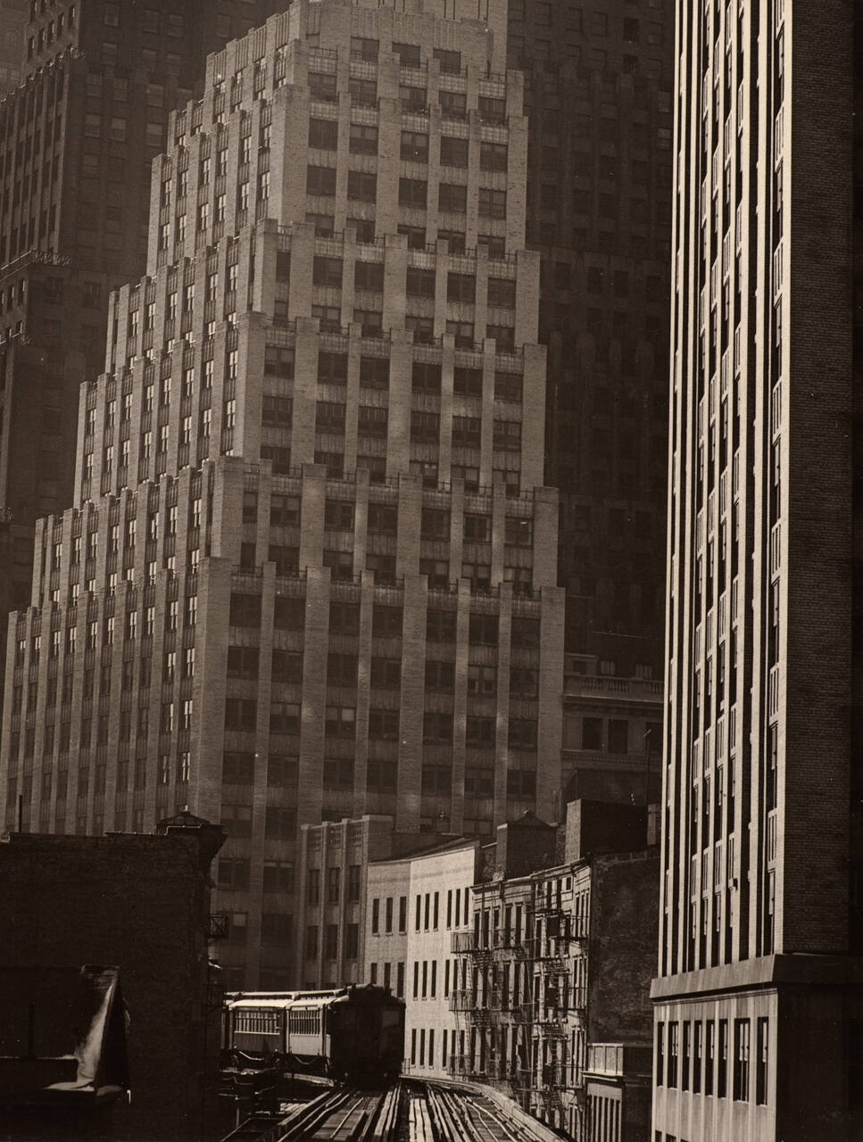 From The Fulton Street El Station, New York