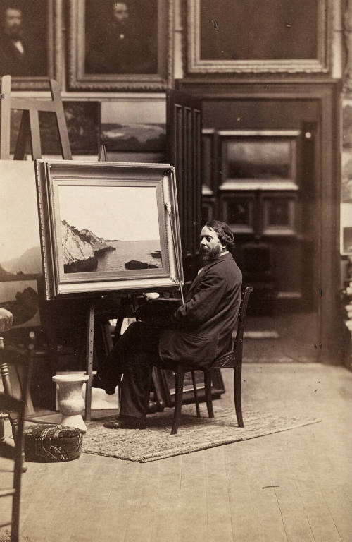John F. Kensett in his studio