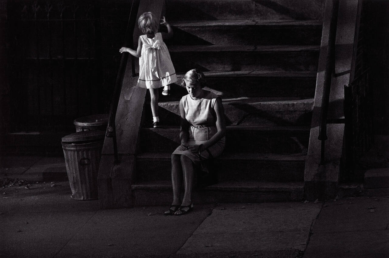Brooklyn, New York (woman and child on steps)