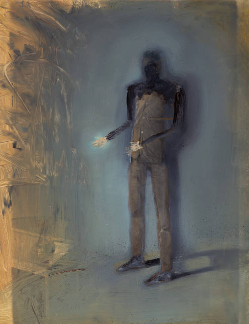 Man looking at his hands