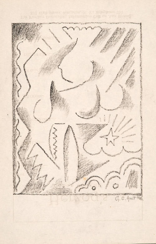 Untitled (abstract sketch on Herzog's decorating form)