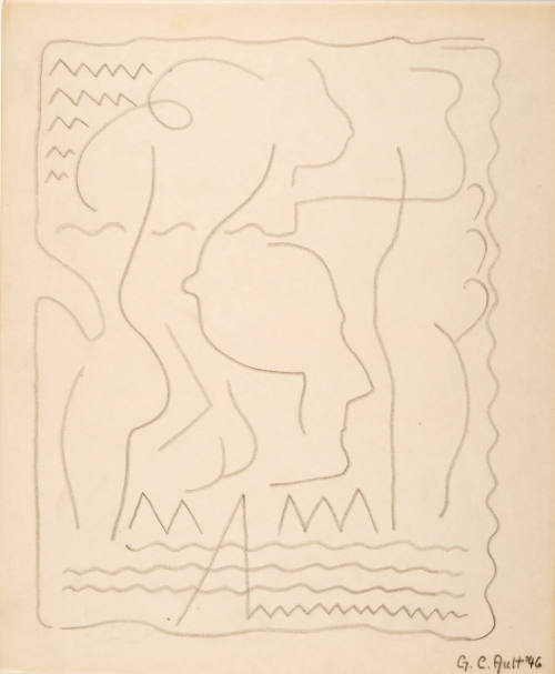 Untitled (sketch of abstract composition)