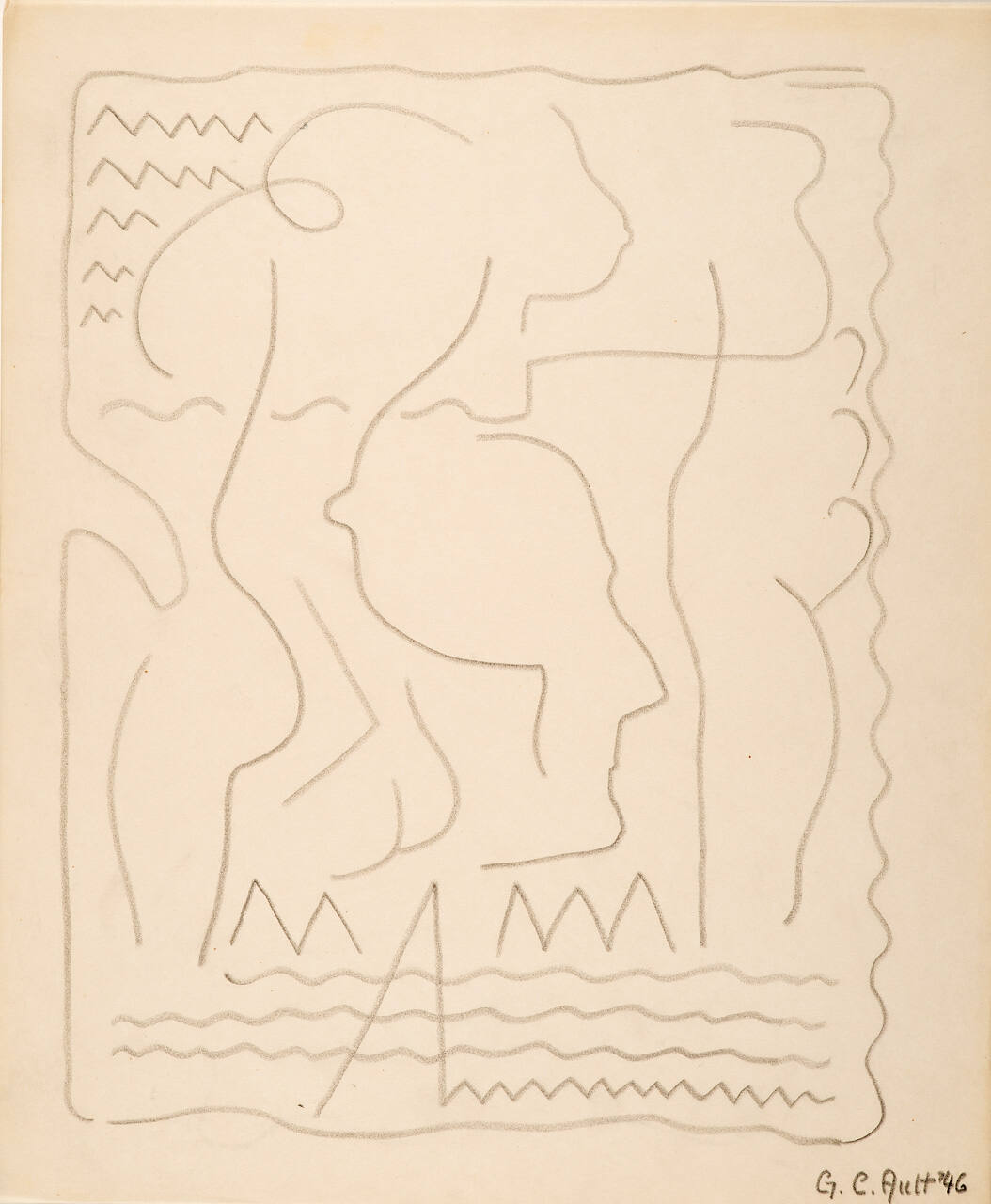 Untitled (sketch of abstract composition)