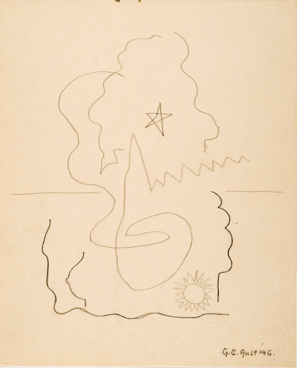 Untitled (sketch of surreal composition)