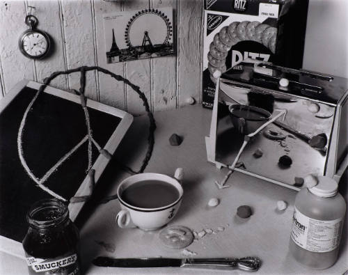 Still Life with Peace Sign and Clockface