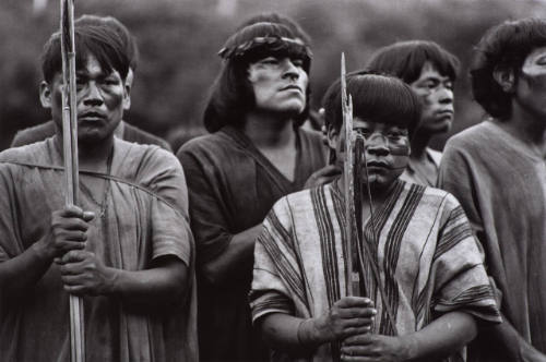 Three Indians with Spears