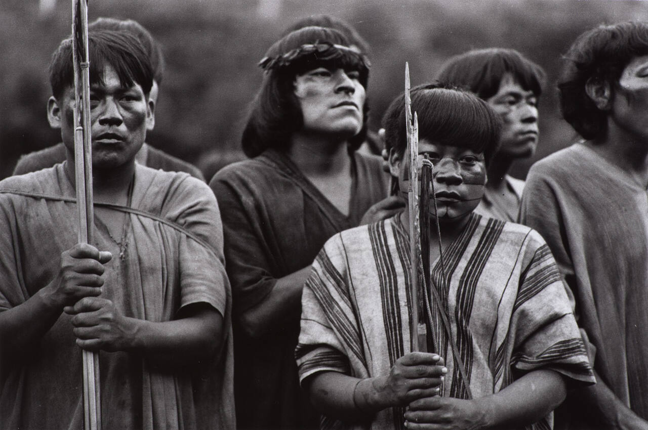 Three Indians with Spears
