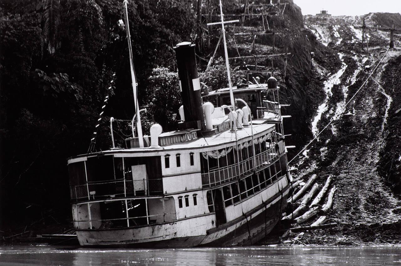 Ship Being Pulled up from Lake