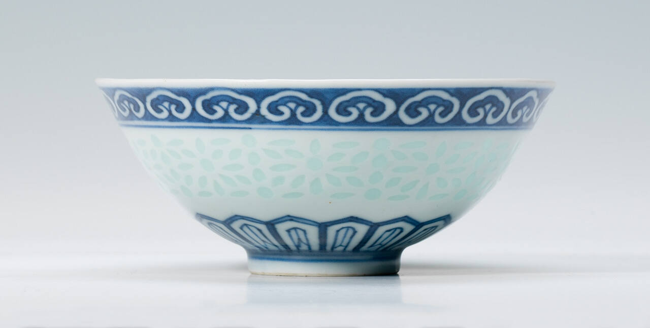 Bowl with Rice Grain Pattern