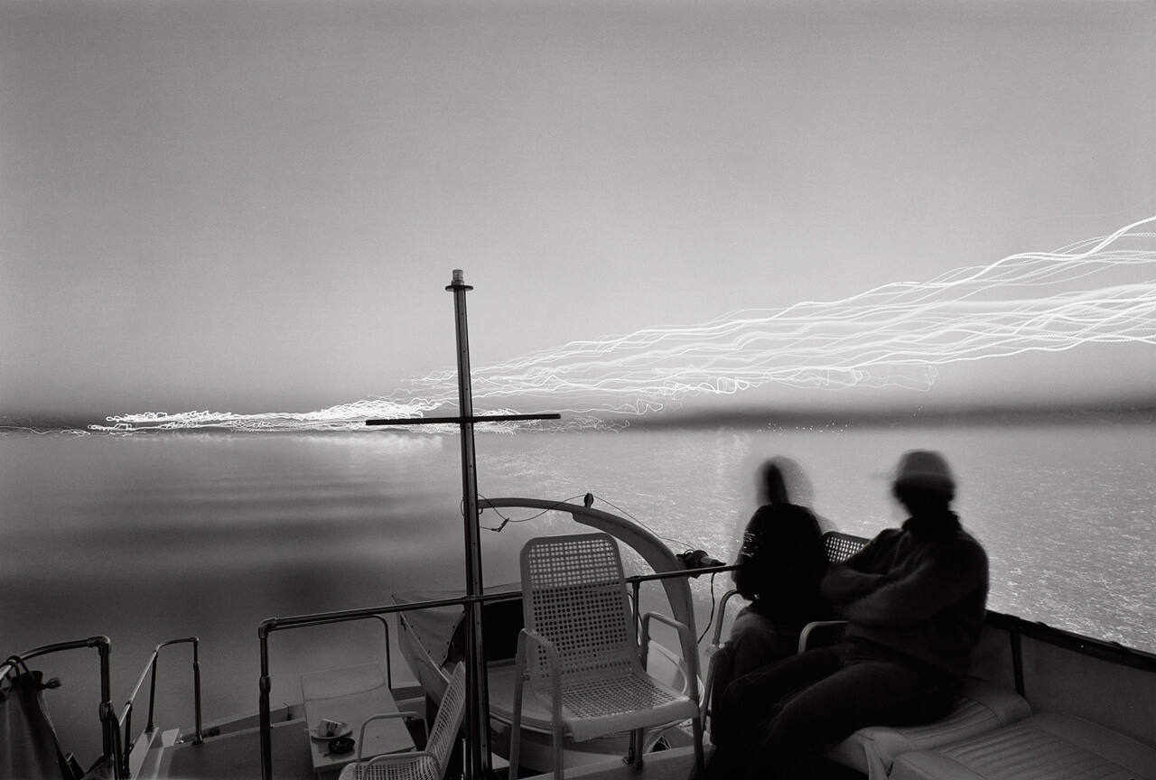 Yacht Cruise with Cross, Dusk, Vancouver, B.C.
