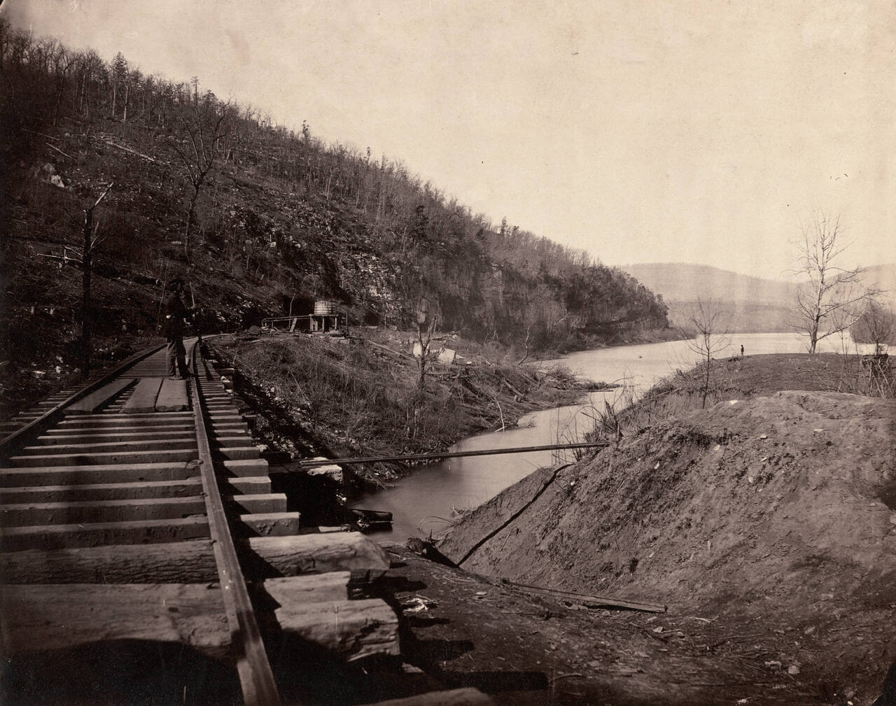 Base of Lookout Mountain From Chattanooga Creek