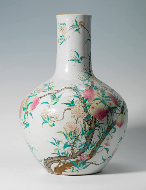 Vase with Famille Rose Enamel Decoration
