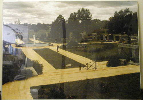 Rose Garden in Christo Wrapped Walk Ways Project, Loose Park, Kansas City, Missouri