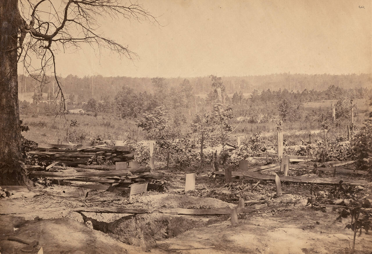 Battlefield of Atlanta - incorrectly titled on mount "Battle field of Resaca".
