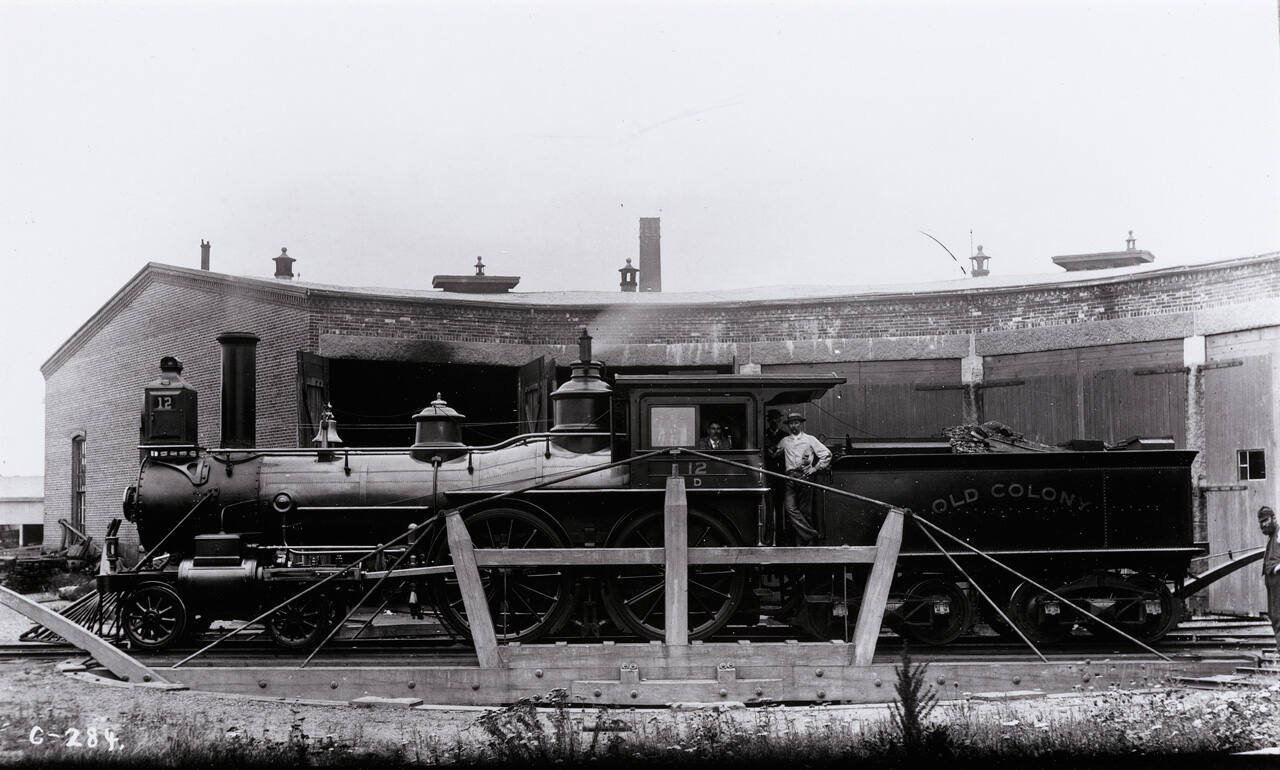 Locomotive 12-D on Turntable, Newport, R.I.