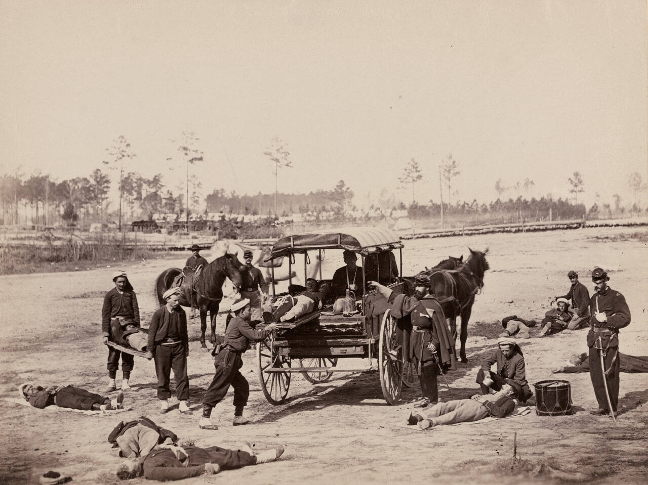 Manner of Removing Wounded from the Battlefield (Ambulance Corps)