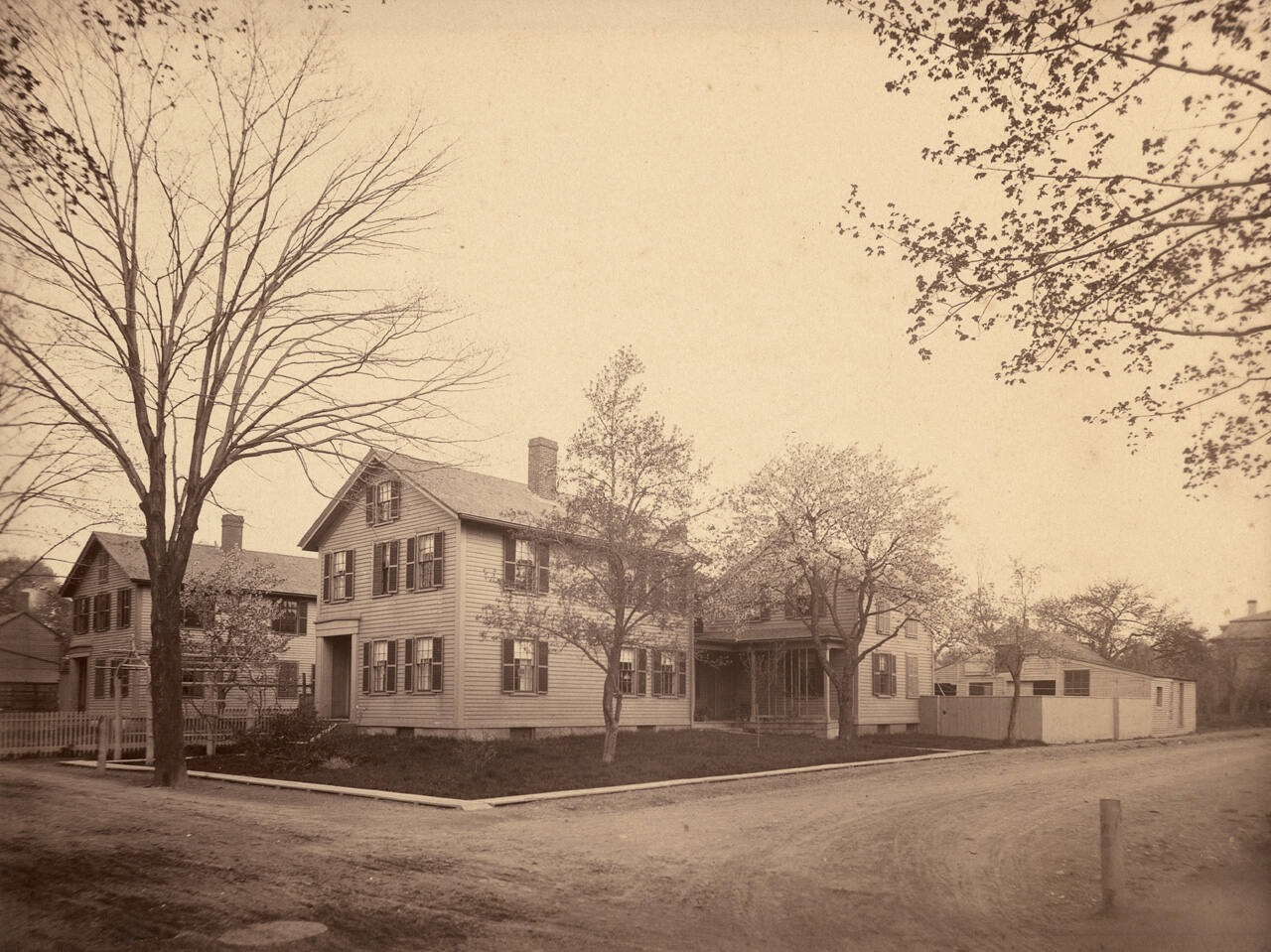 Home of Mrs. George H. Lawrence (née Ella Whipple) and children in Cambridge, MA