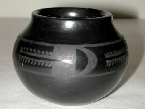 Black-on-Black Ceramic Pot