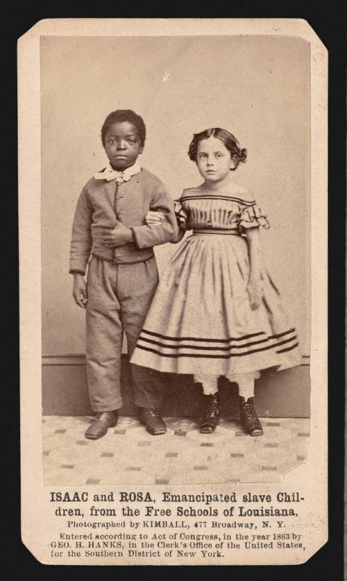 Isaac and Rosa, Emancipated Slave Children from the Free School of Louisiana