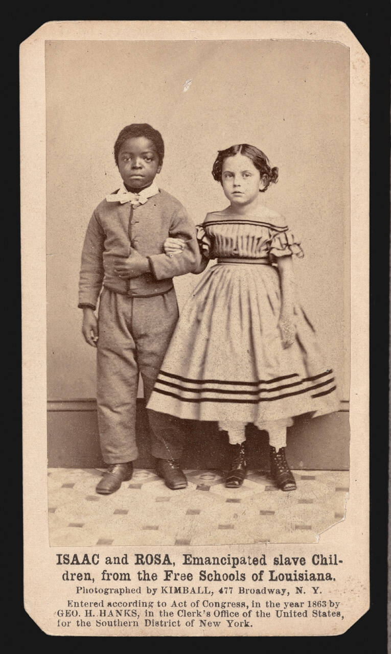 Isaac and Rosa, Emancipated Slave Children from the Free School of Louisiana