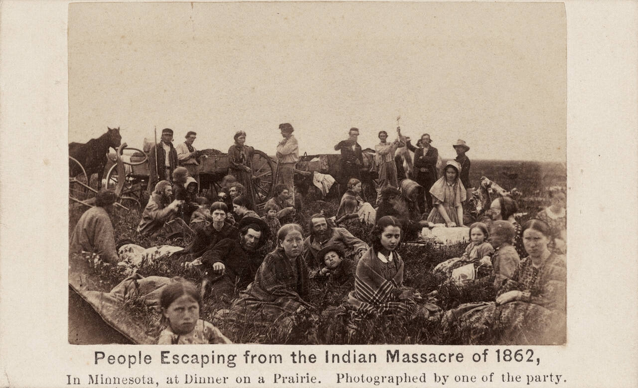 People Escaping from the Indian Massacre in Minnesota