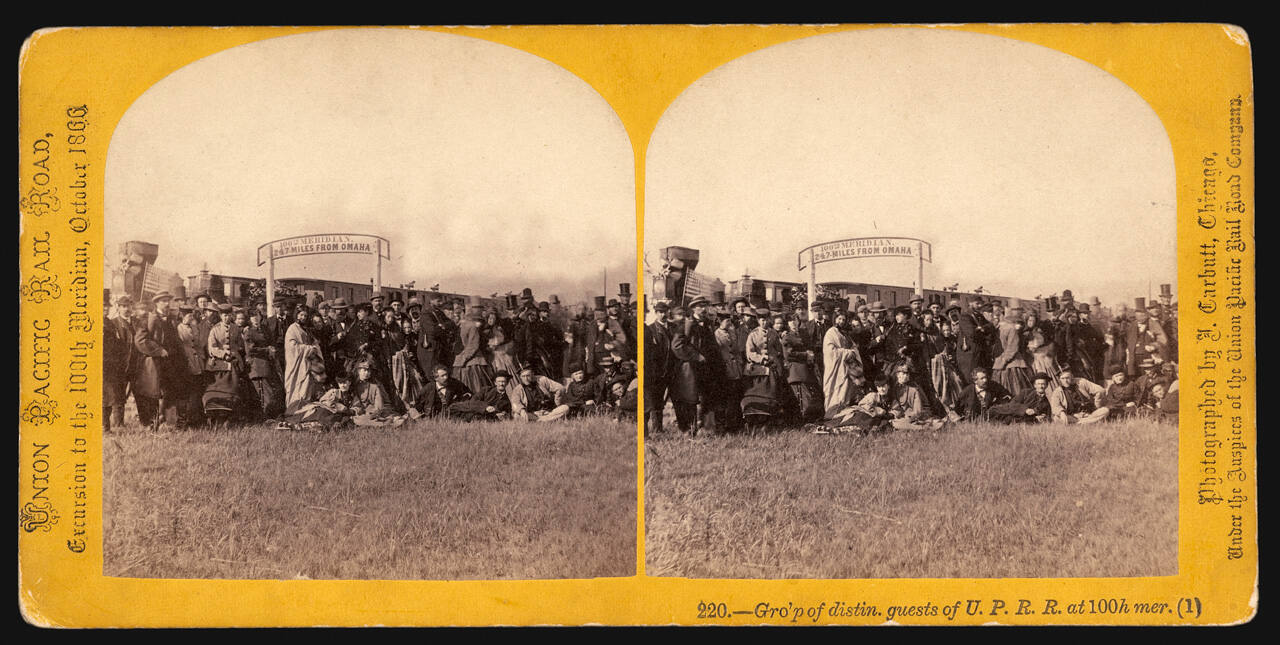Group of Distinguished Guests of UPRR at 100th Meridian